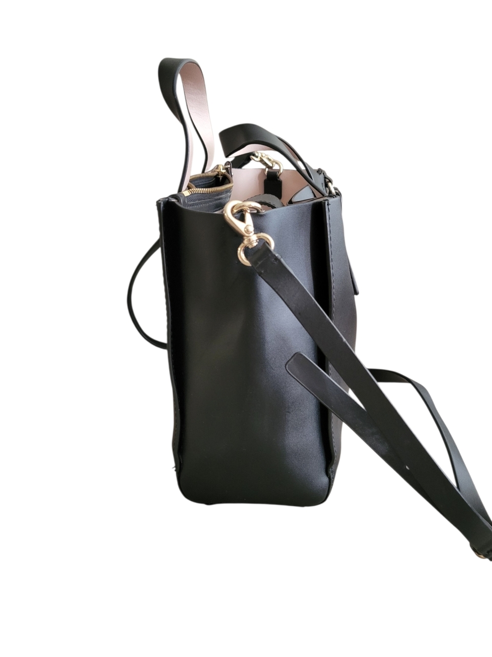 Kate Spade Black Leather Top-Handle Crossbody Tote - Picture 11 of 16